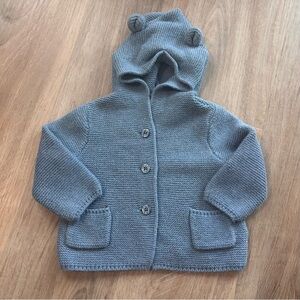 GAP Blue Knit Kids Jacket with Bear Ears